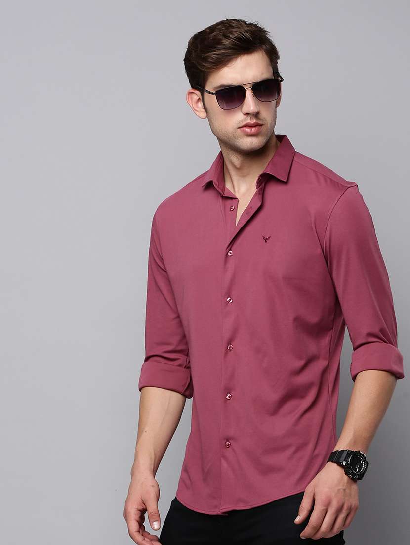 mens solid casual shirt - 19126352 -  Standard Image - 1