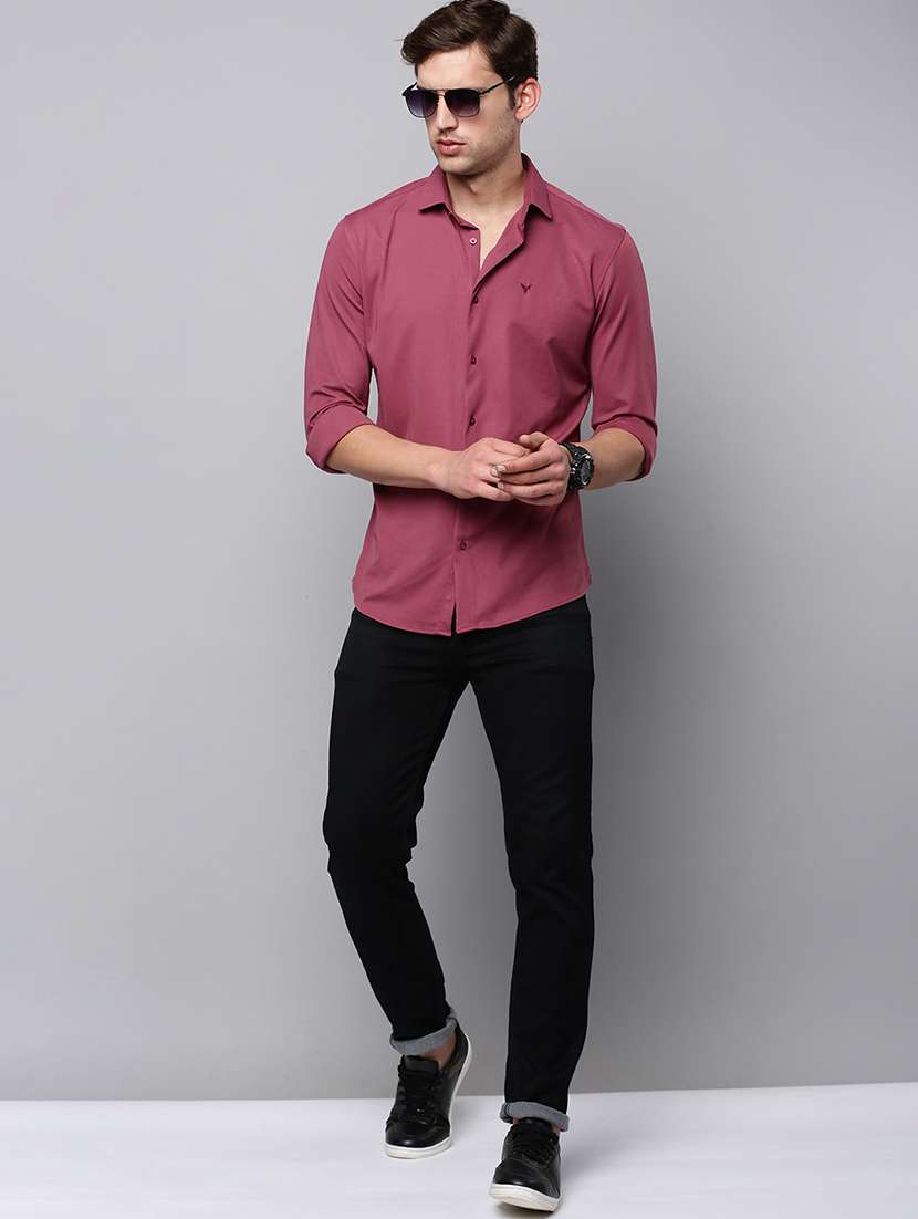 mens solid casual shirt - 19126352 -  Standard Image - 4