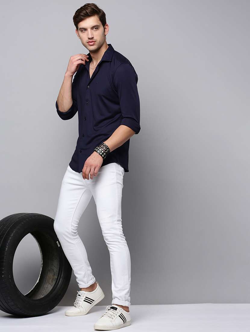 mens solid casual shirt - 19126358 -  Standard Image - 4