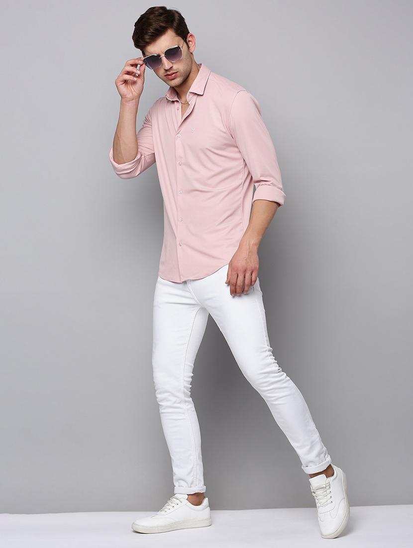 mens solid casual shirt - 19126360 - Standard Image - 4