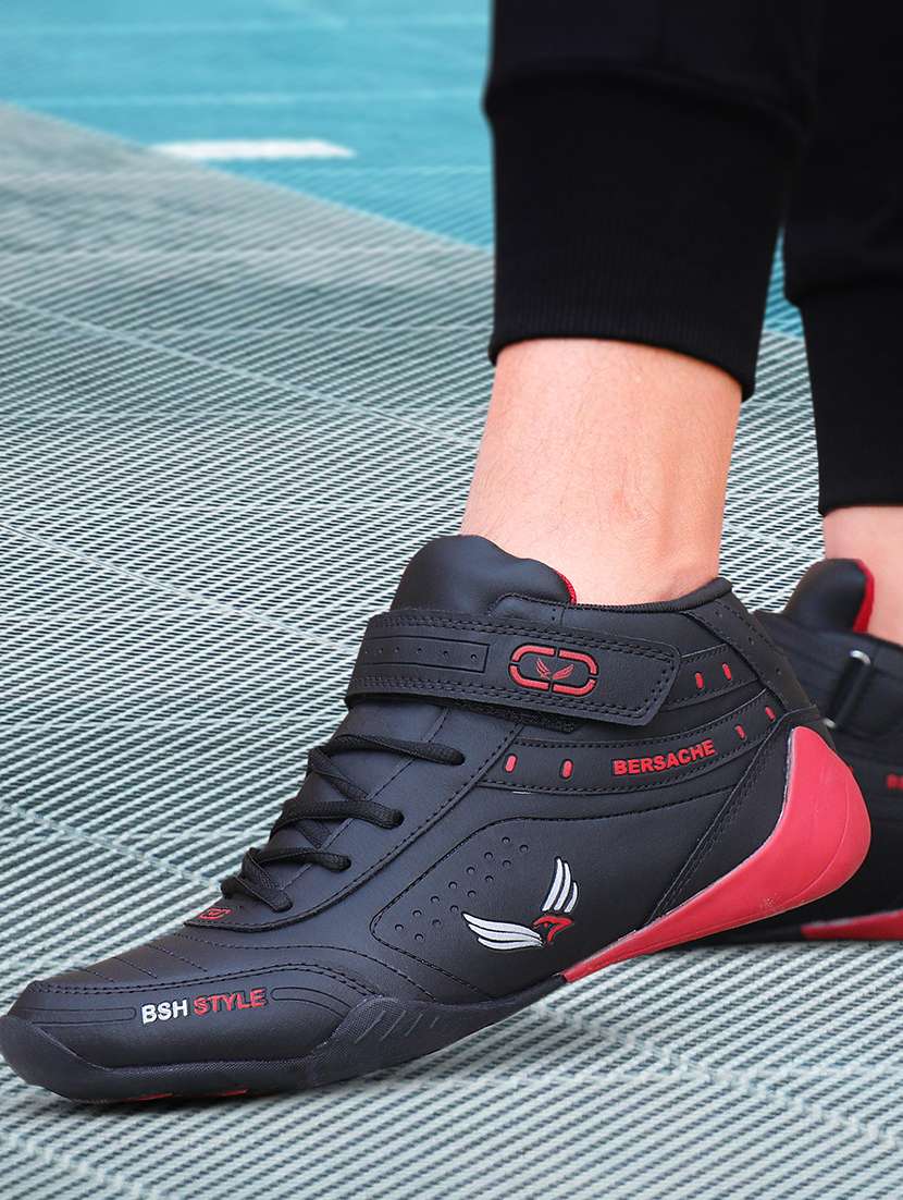black lace up color block sport shoes - 19127105 - Standard Image - 4