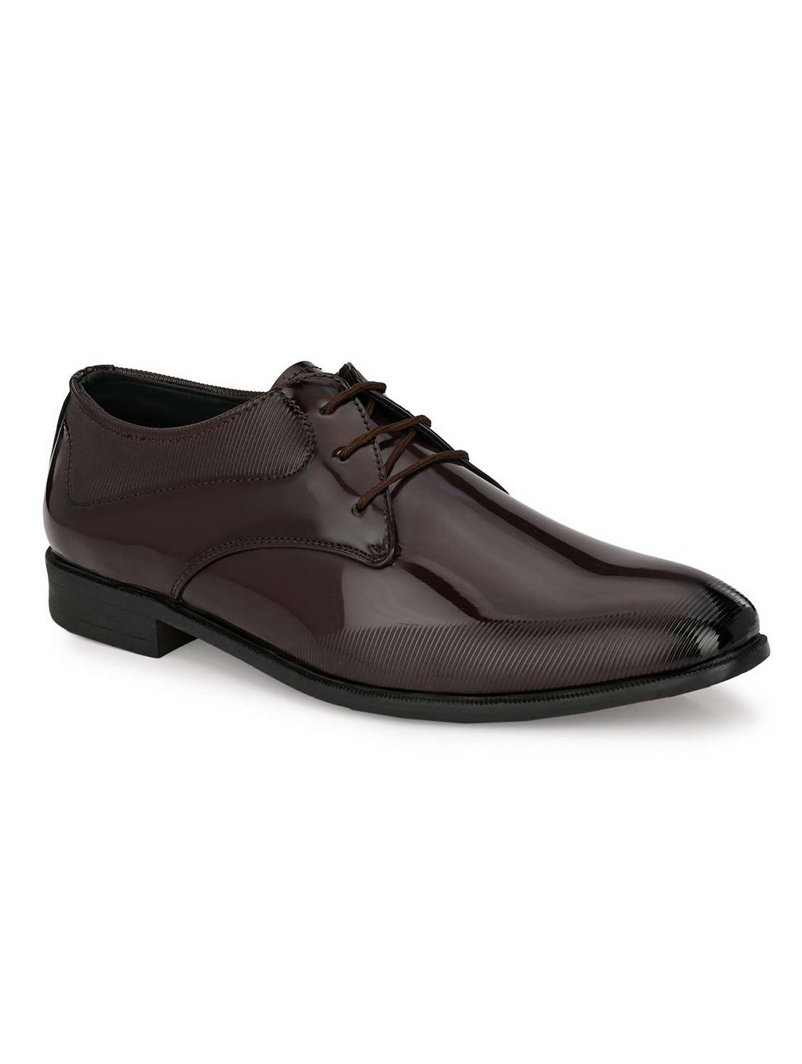 brown pu laceup derbies