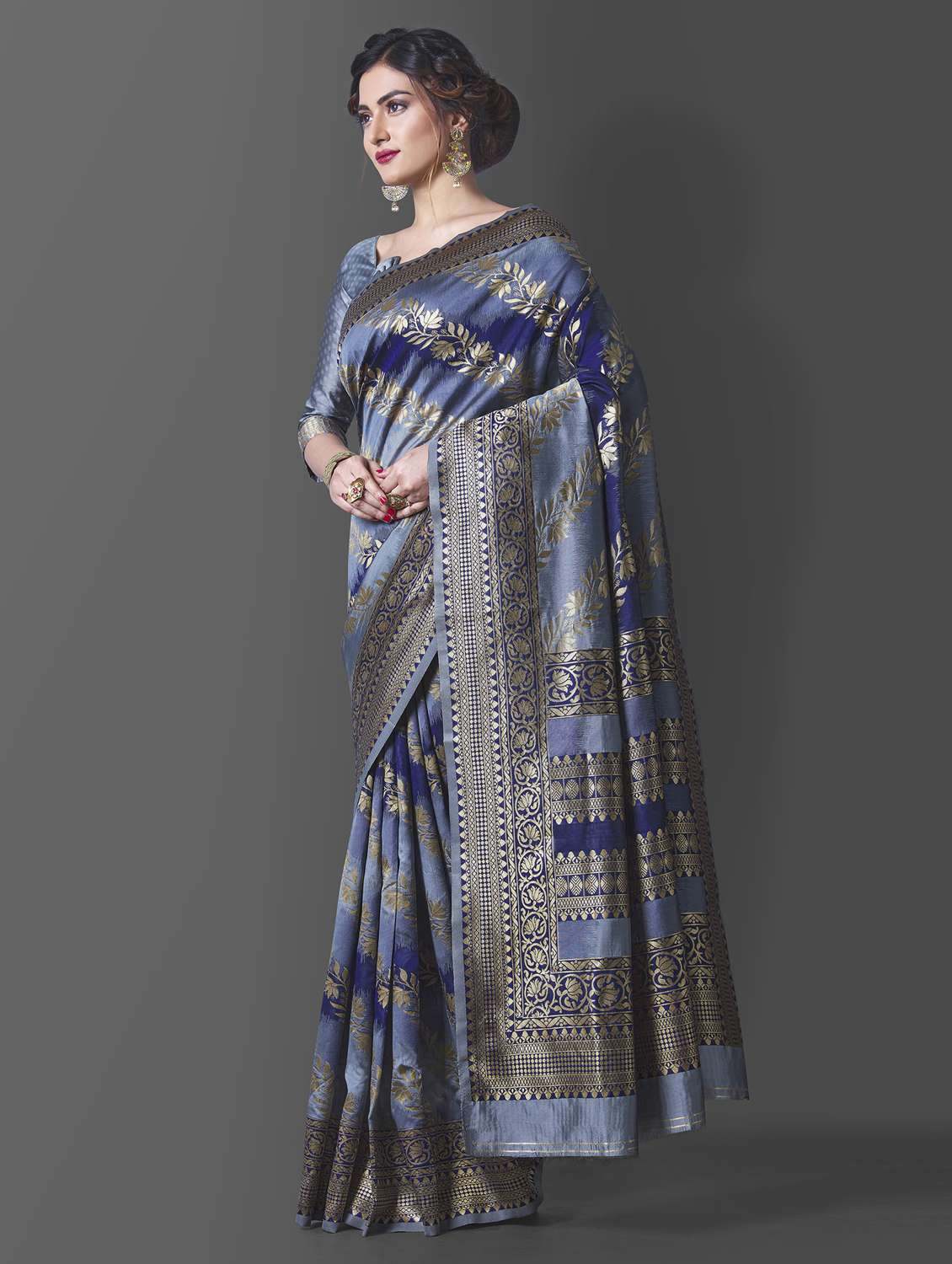 women's banarasi saree with blouse - 19127369 -  Standard Image - 1
