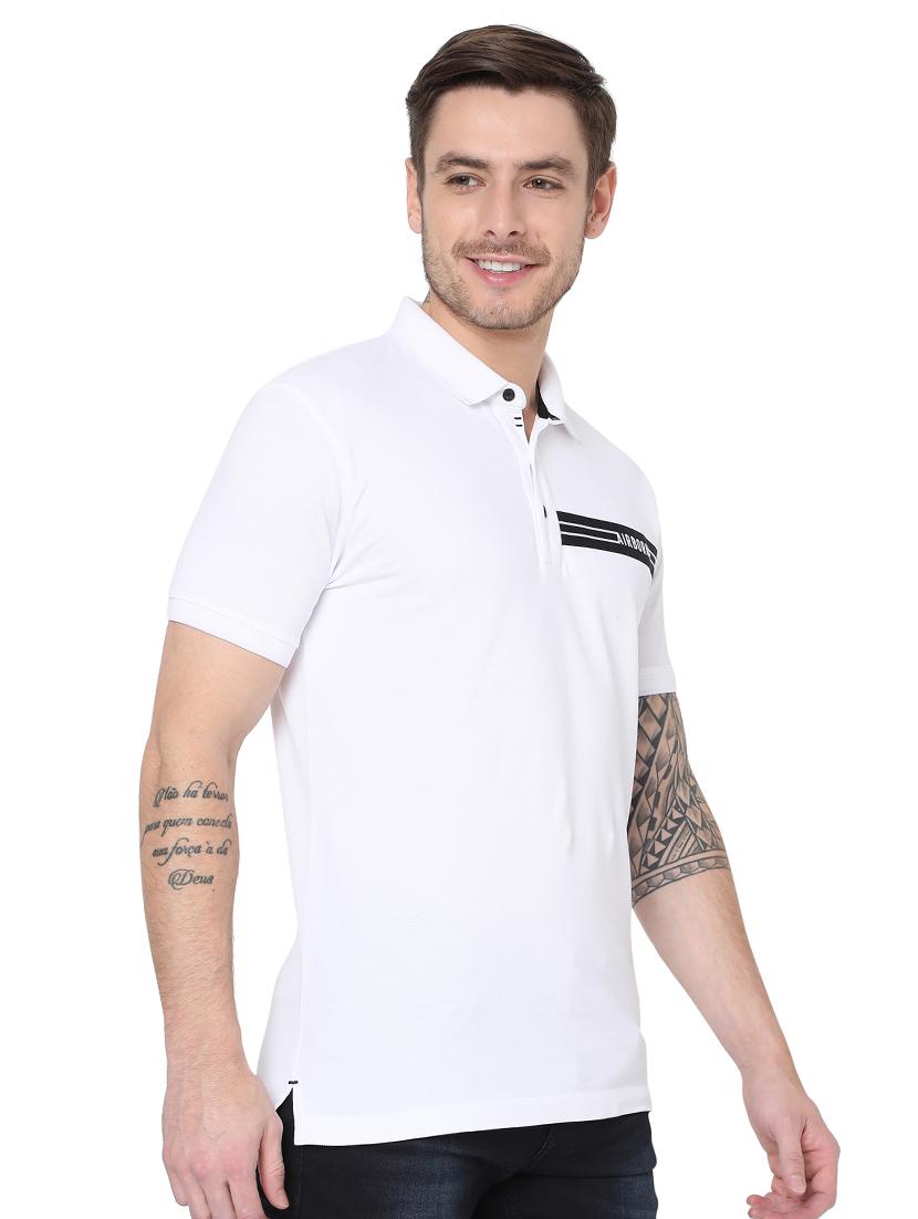 polo neck solid t-shirt - 19127575 - Standard Image - 1
