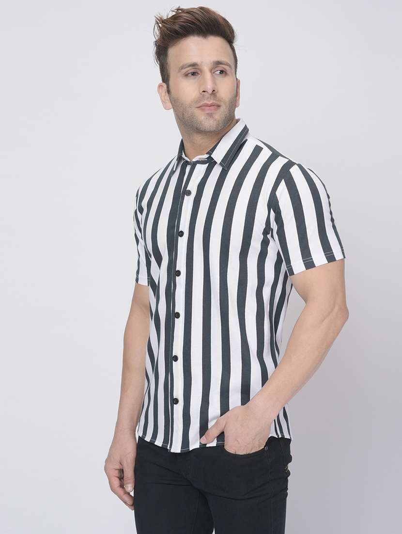 mens stripes casual shirt - 19127635 - Standard Image - 1