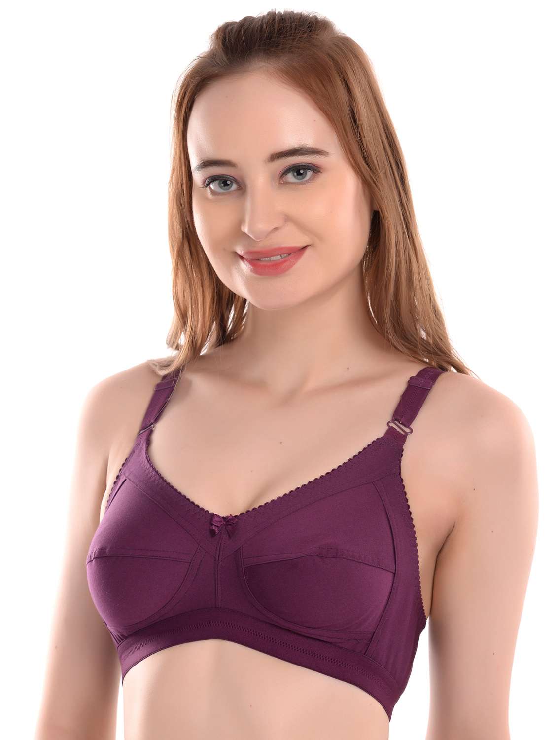 purple solid t-shirt bra - 19128928 -  Standard Image - 1