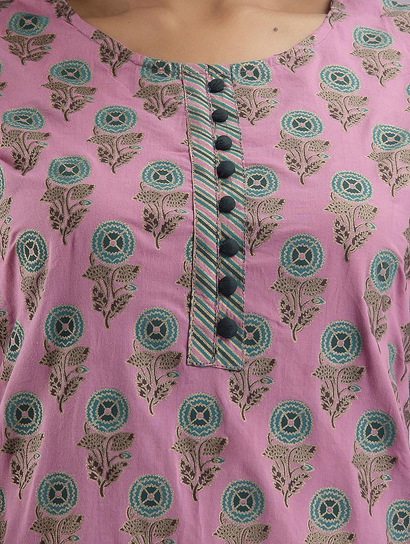 multi colored printed kurta salwar set - 19129010 - Standard Image - 4