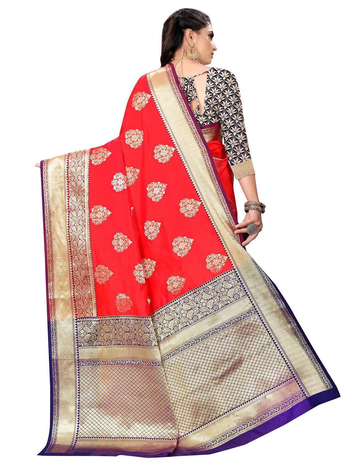 self design zari work woven saree - 19129161 - Standard Image - 1