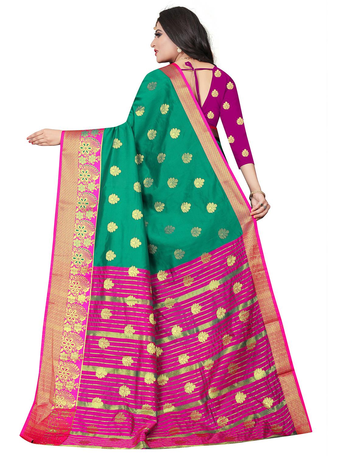 self design zari work woven saree with blouse - 19129167 - Standard Image - 1