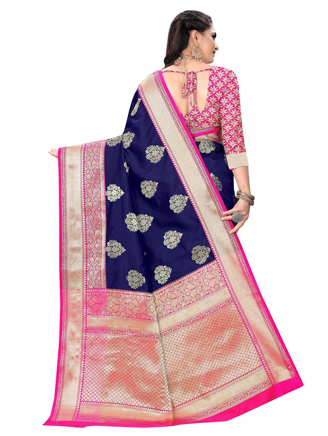 self design zari work woven saree - 19129193 - Standard Image - 1
