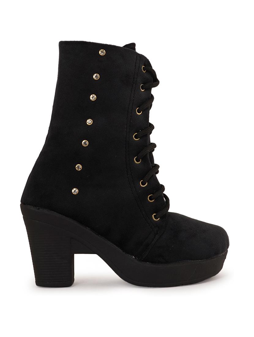 black lace up boot - 19129222 -  Standard Image - 1