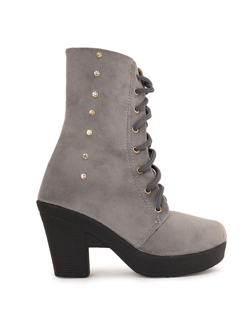 grey lace up boot - 19129225 -  Standard Image - 1