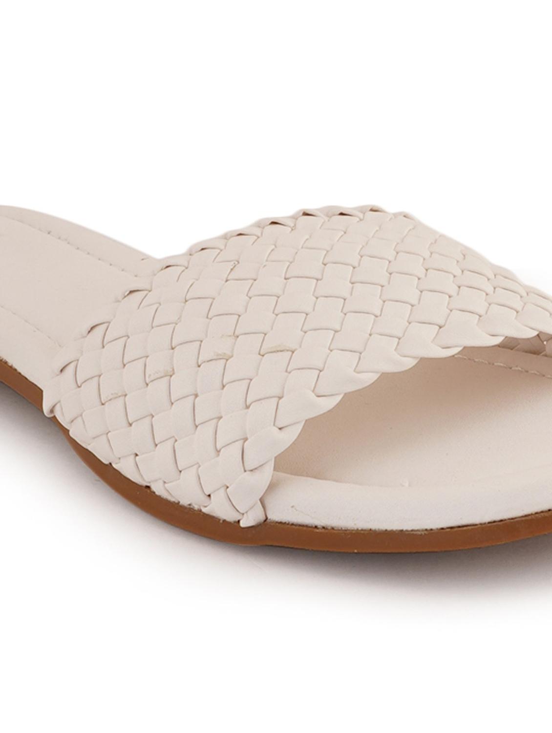 white flat sandal - 19129255 -  Standard Image - 1