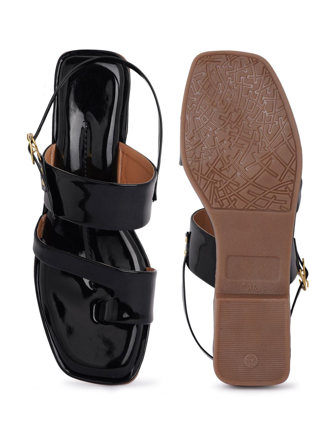 black flat sandal - 19129261 - Standard Image - 4
