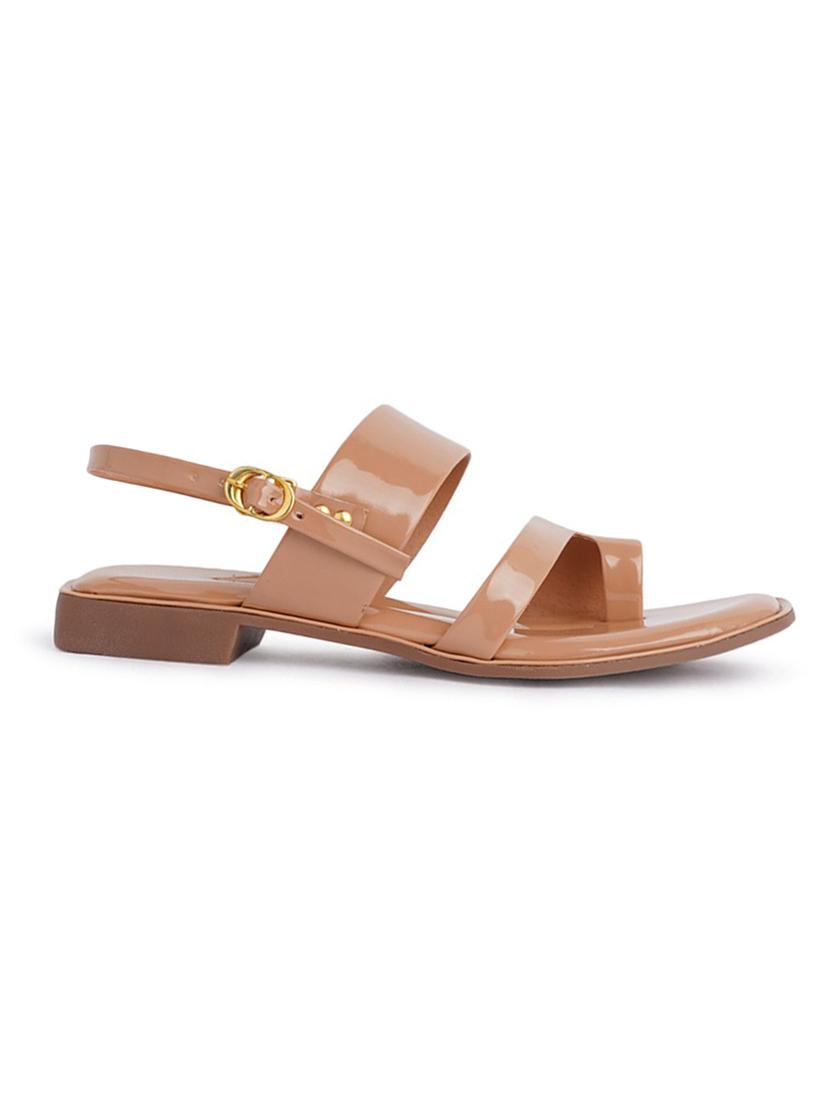 tan flat sandal - 19129263 - Standard Image - 1