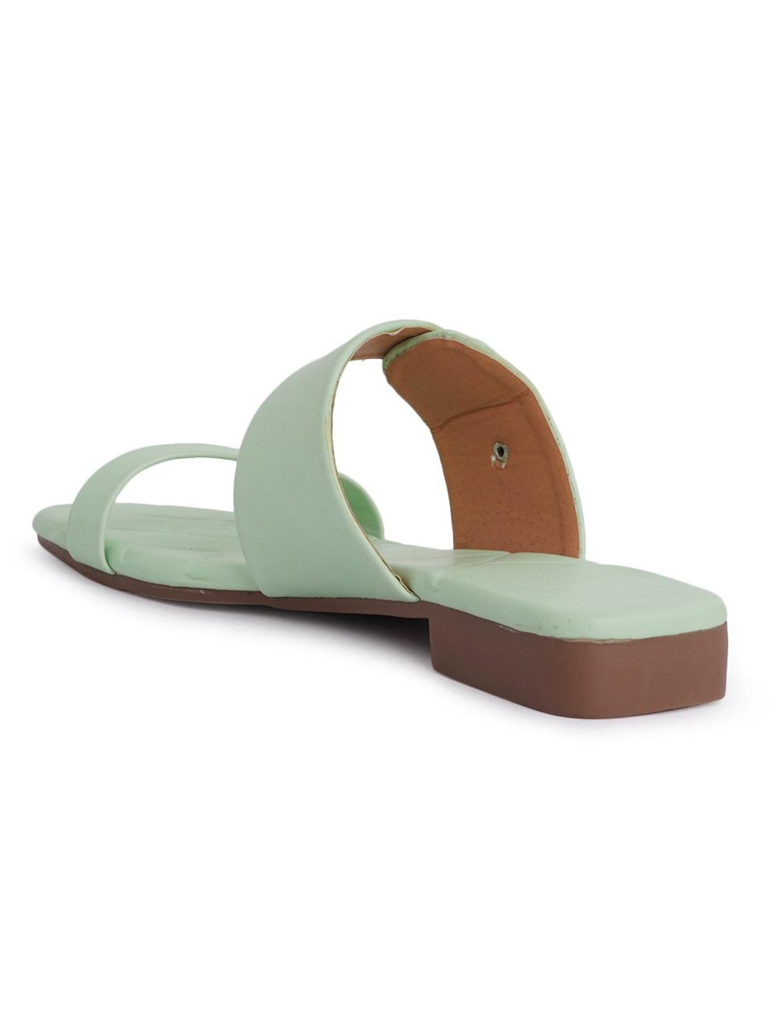 green flat sandal - 19129278 -  Standard Image - 1