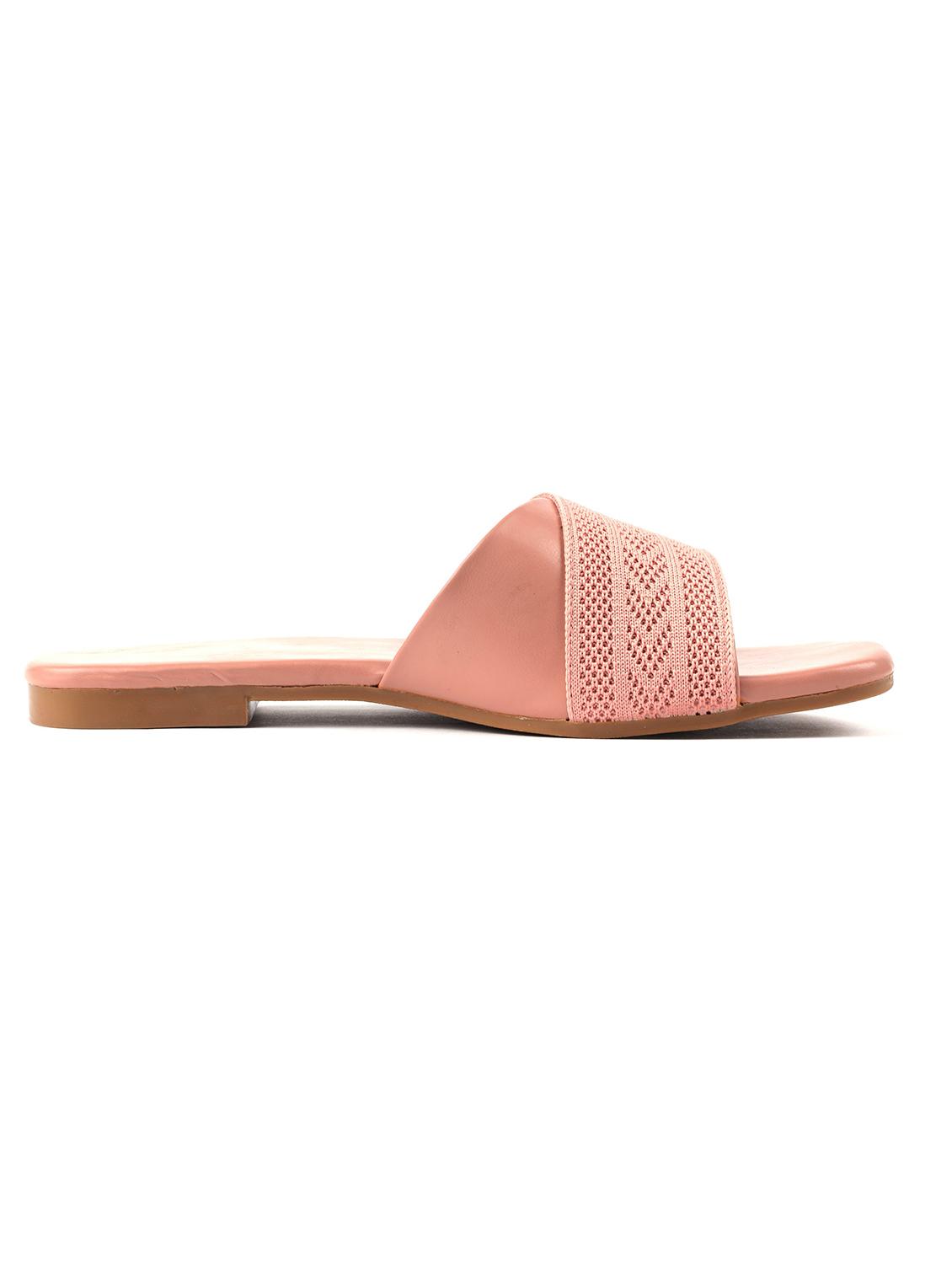 pink synthetic slip on sandals - 19129296 -  Standard Image - 1