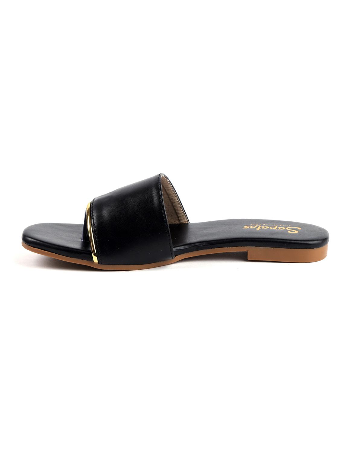 black slip on sandals - 19129300 - Standard Image - 1
