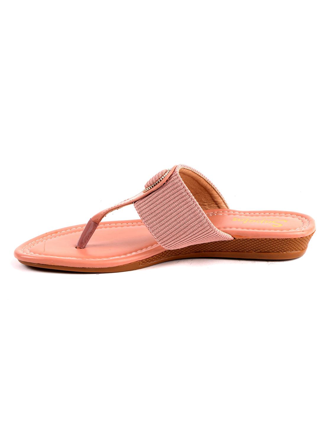 pink synthetic slip on sandals - 19129331 -  Standard Image - 1