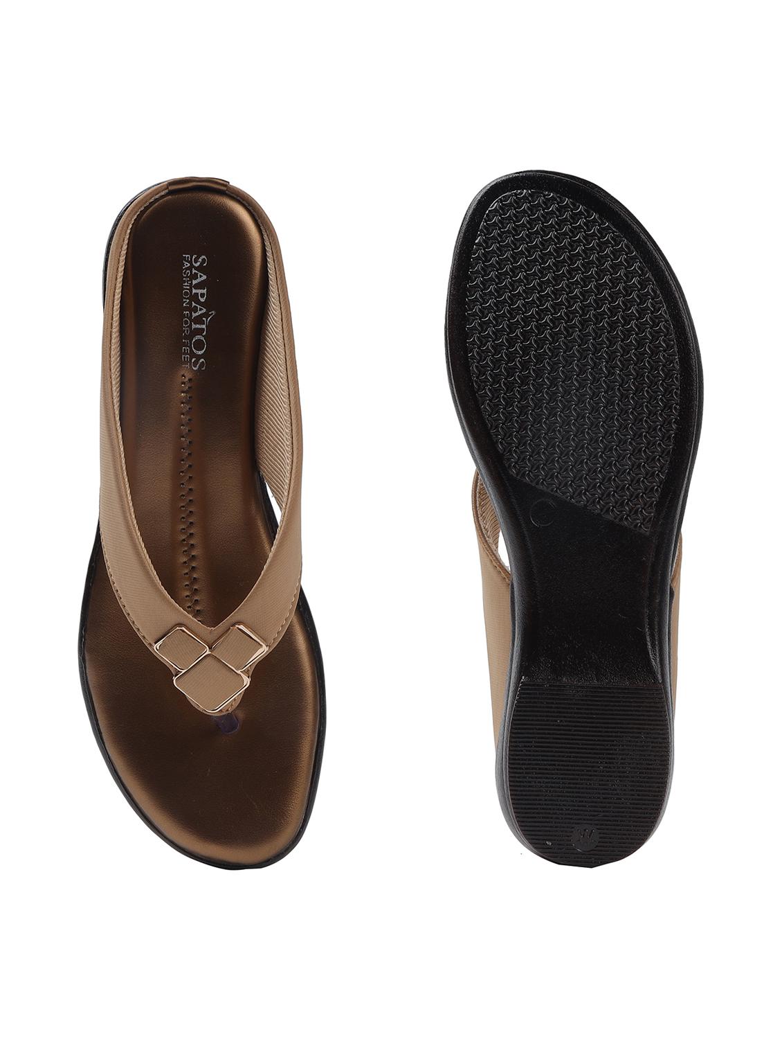 beige slip on sandals - 19129361 - Standard Image - 4