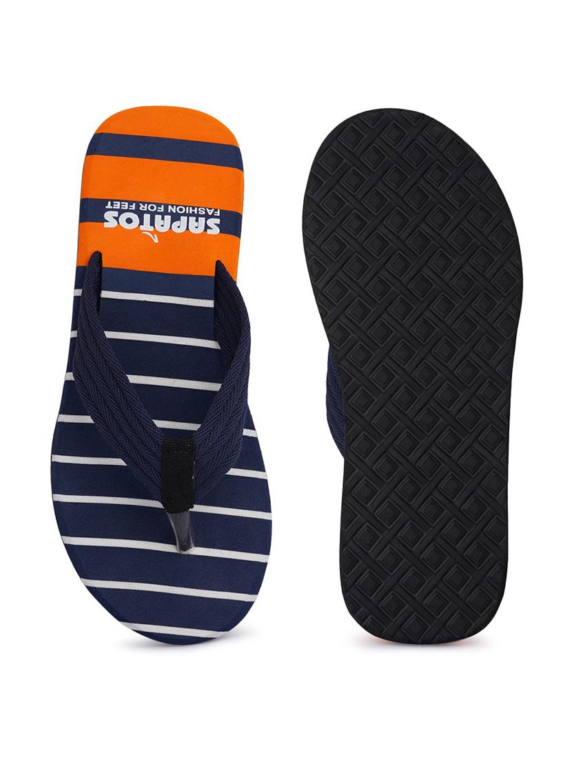 orange striped flip flop - 19129443 - Standard Image - 4