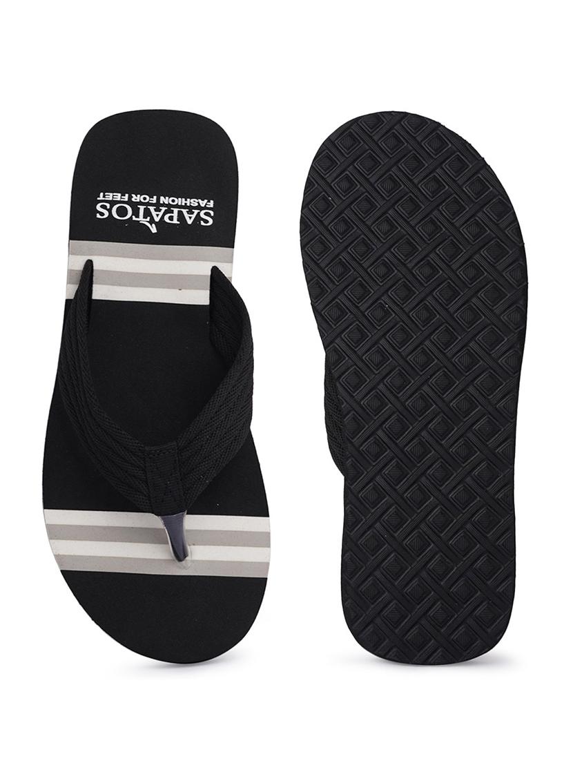black striped flip flop - 19129446 - Standard Image - 4