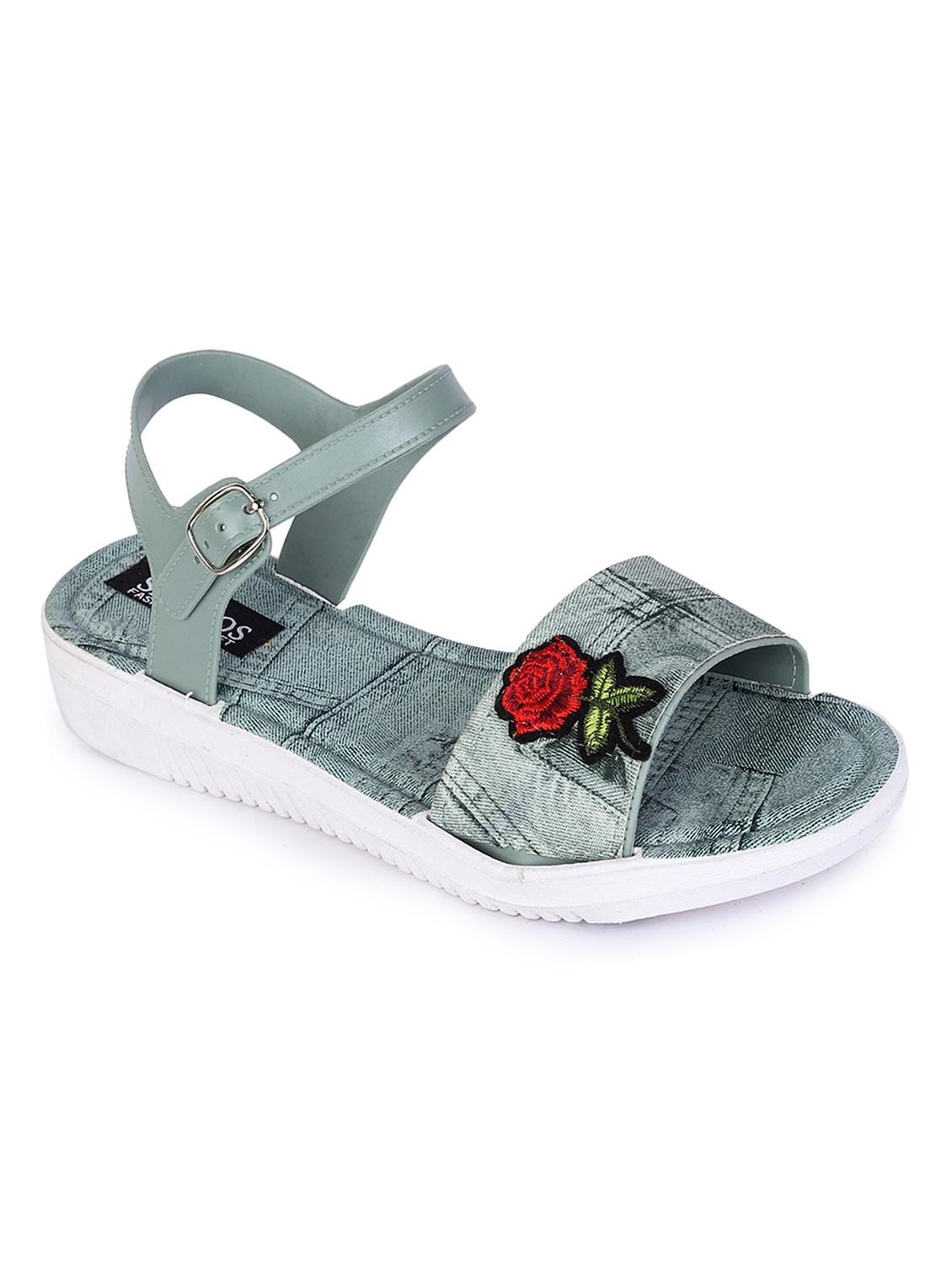 women green ankle strap wedge - 19129540 -  Standard Image - 1