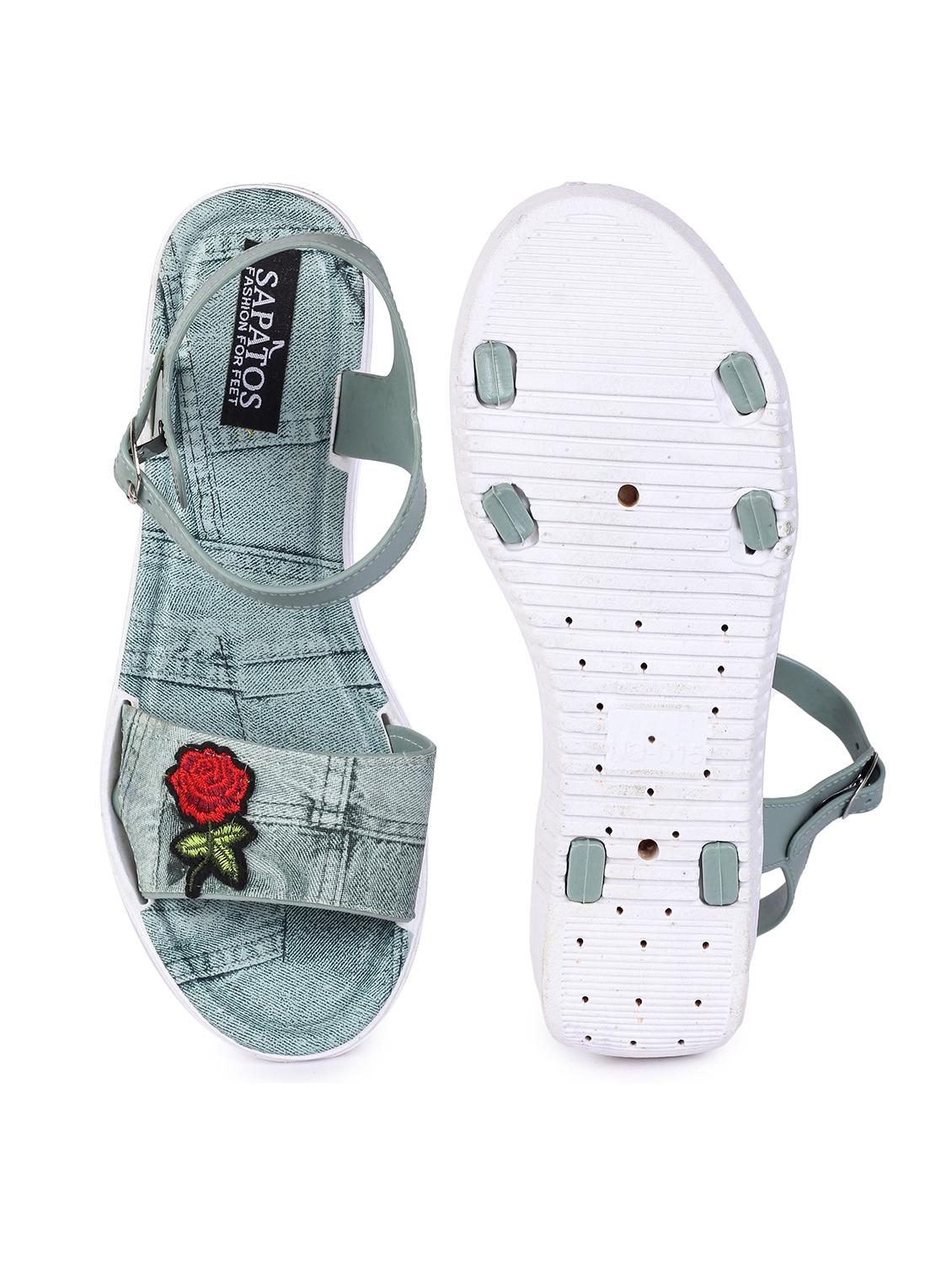 women green ankle strap wedge - 19129540 - Standard Image - 4