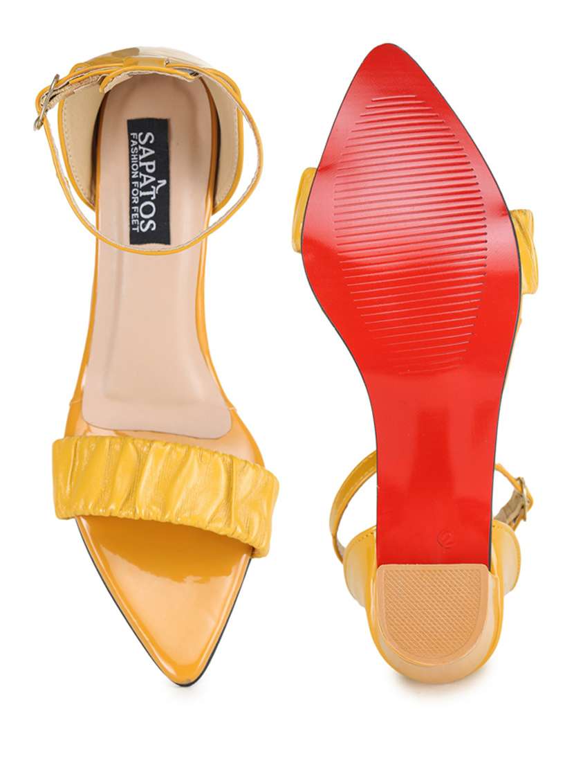 yellow ankle strap sandal - 19129701 - Standard Image - 4