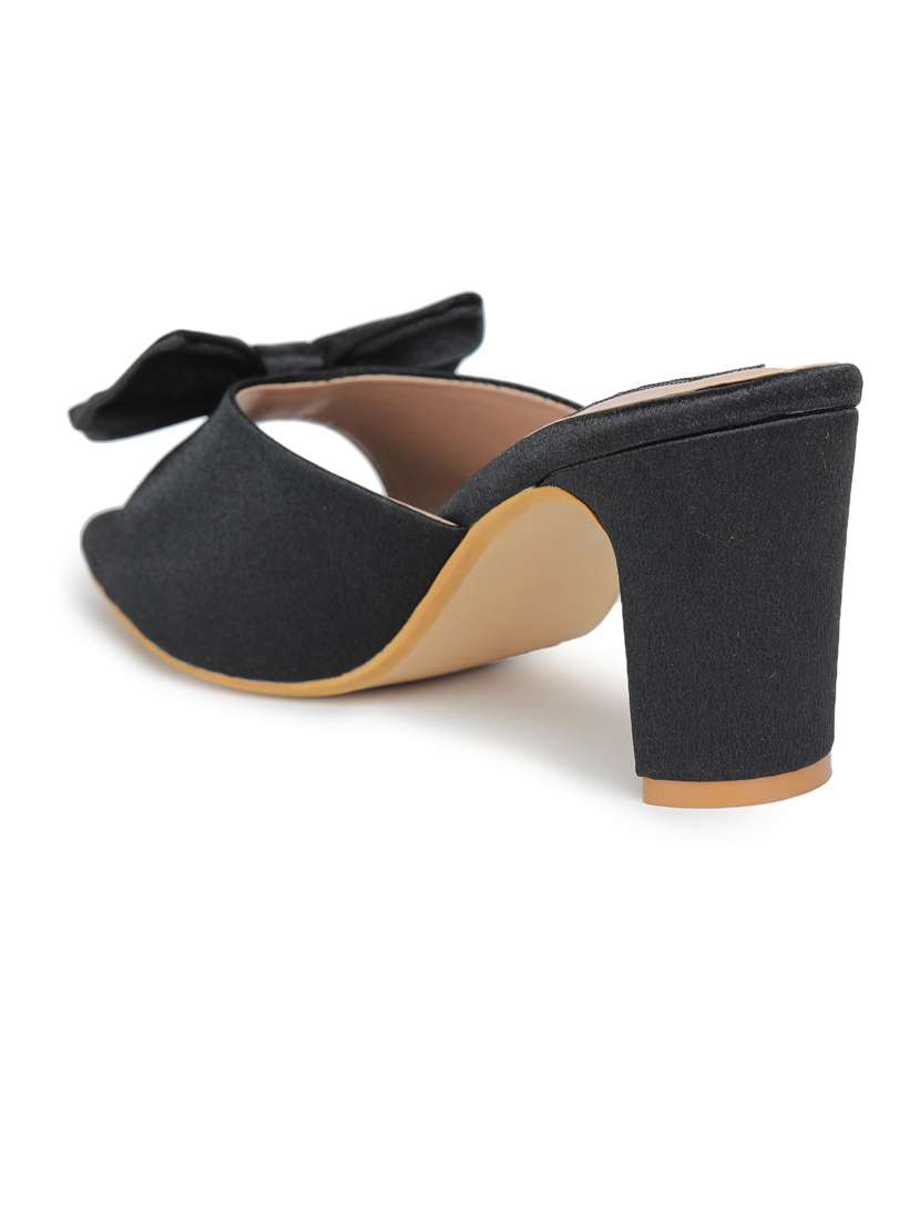 black slip on sandal - 19129702 - Standard Image - 1