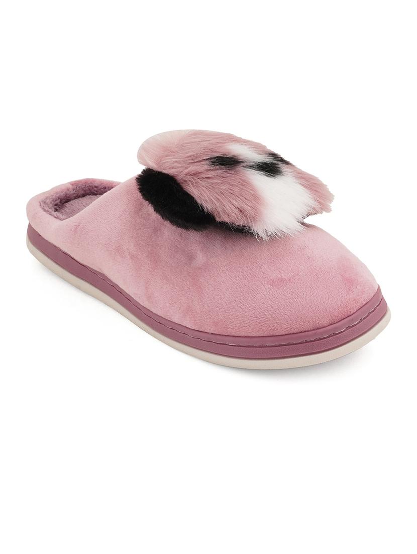 purple fabric slippers flip flops - 19129874 - Standard Image - 1