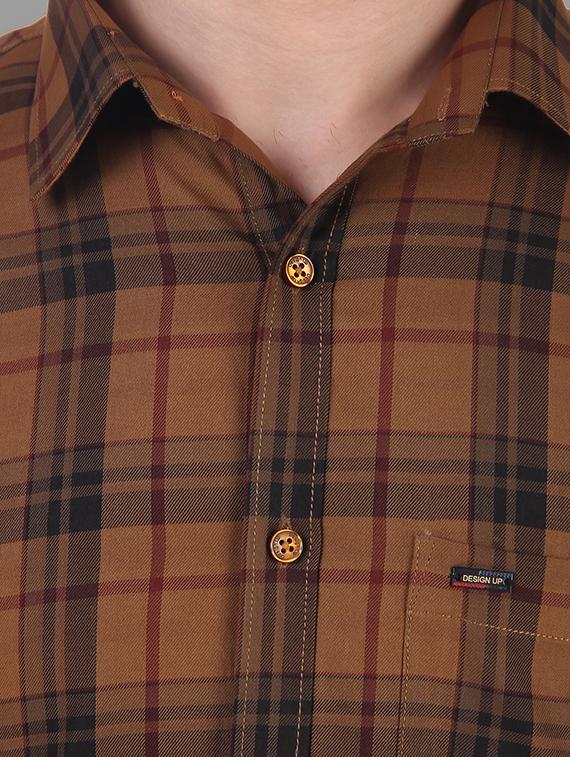 mens checks casual shirt - 19129946 - Standard Image - 4