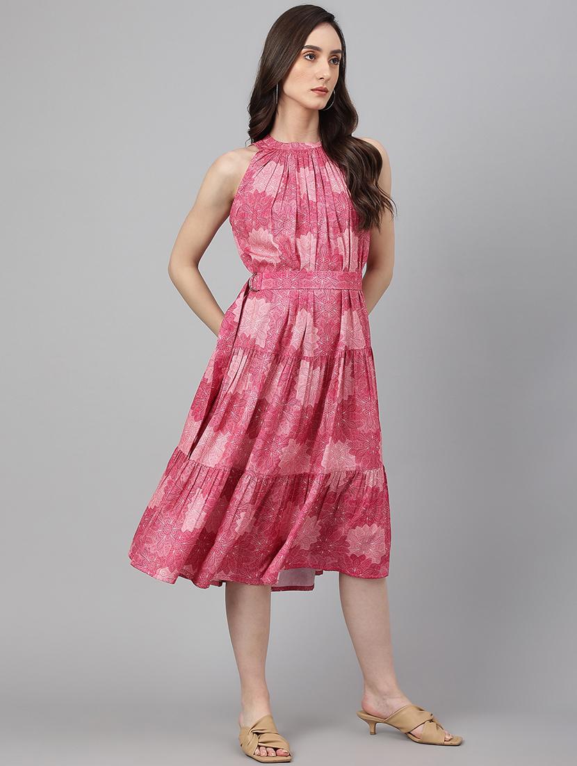 women's fit & flare floral dress - 19130349 -  Standard Image - 1