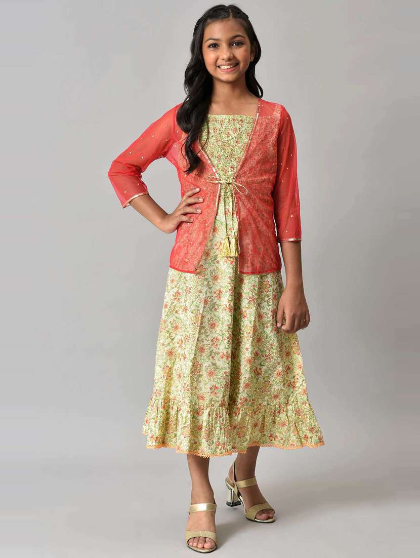 pink polyester kurta 