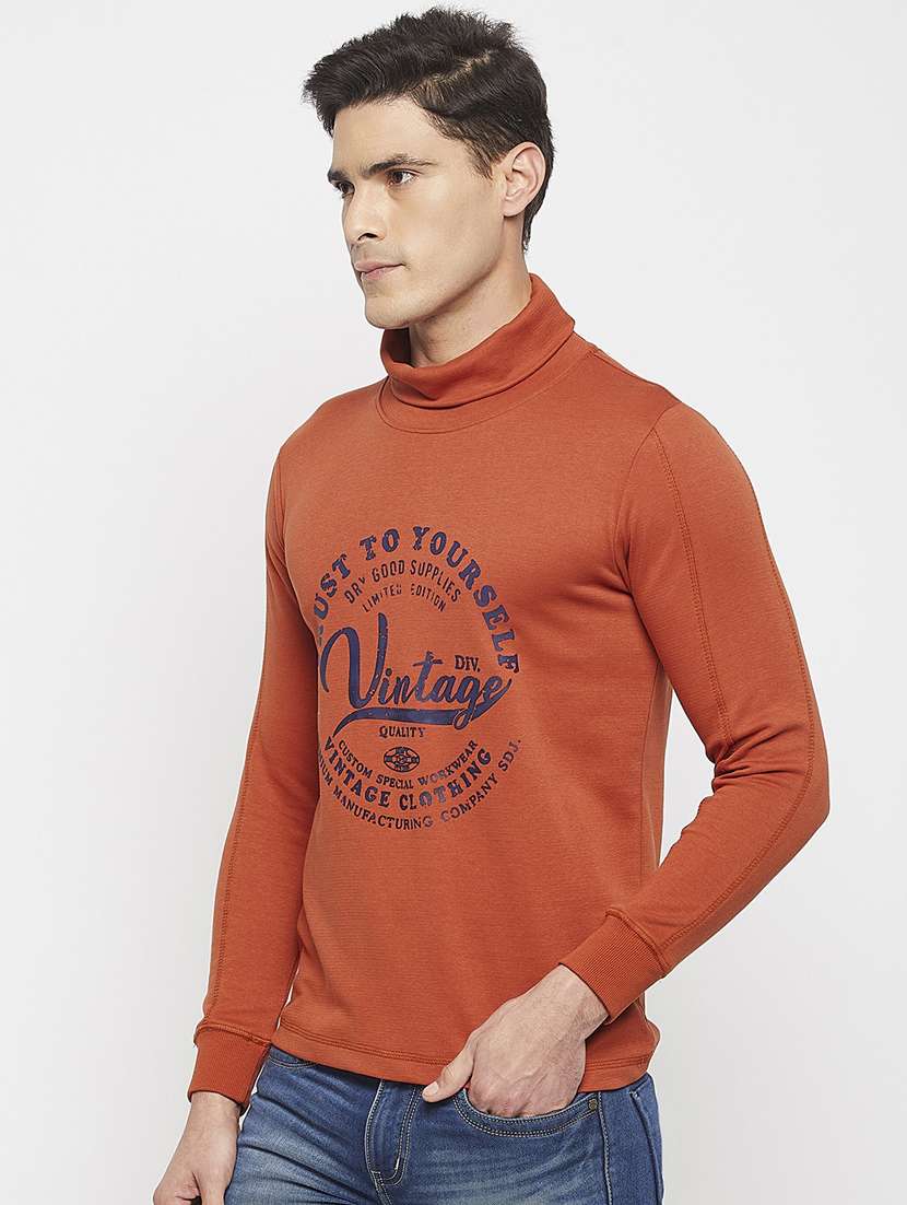 high neck chest printed t-shirt  - 19131454 -  Standard Image - 1