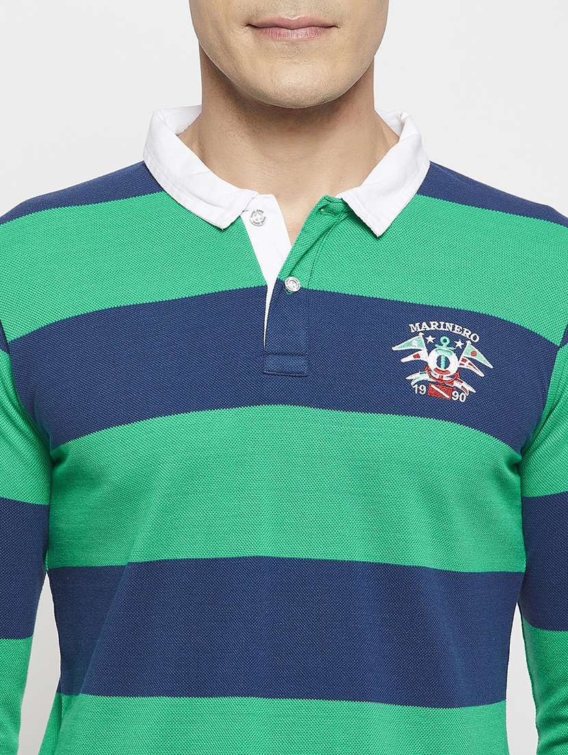 polo neck striped t-shirt  - 19131455 -  Standard Image - 4