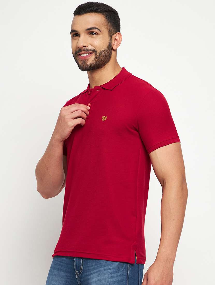 polo neck solid t-shirt  - 19131458 -  Standard Image - 1