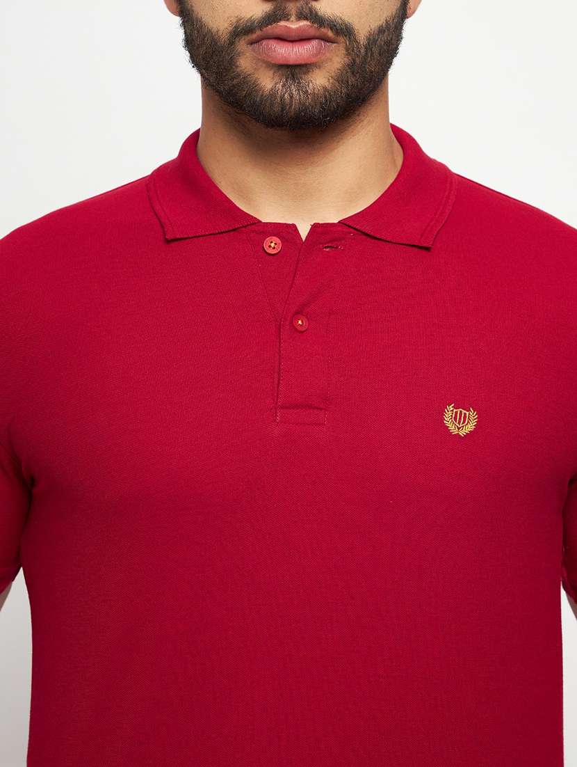 polo neck solid t-shirt  - 19131458 -  Standard Image - 4