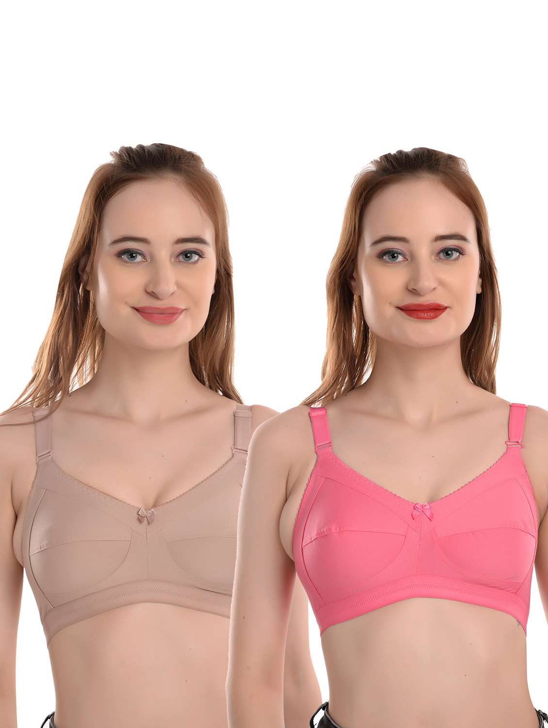 pack of 2 solid t-shirt bra 