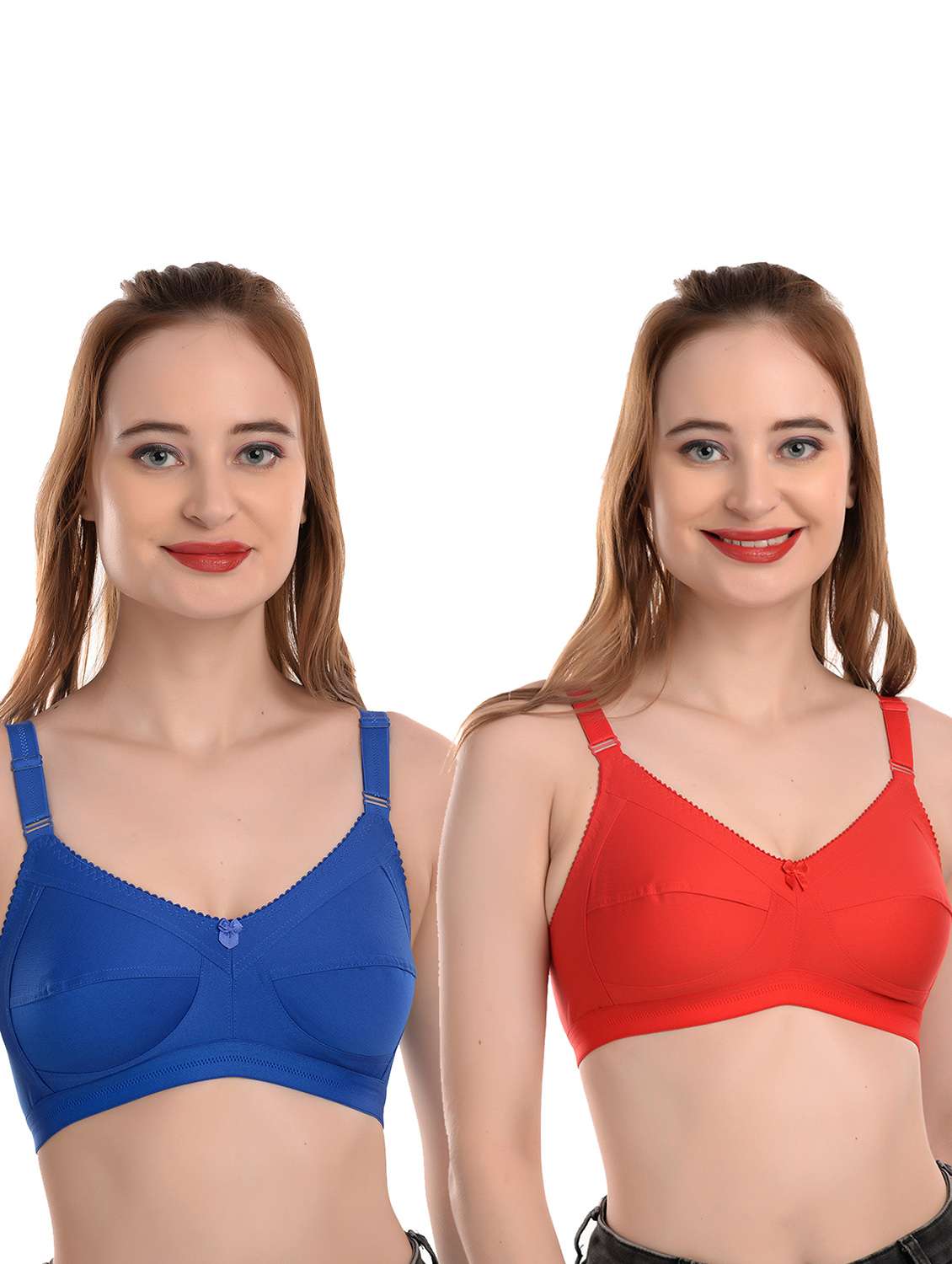 pack of 2 solid t-shirt bra 