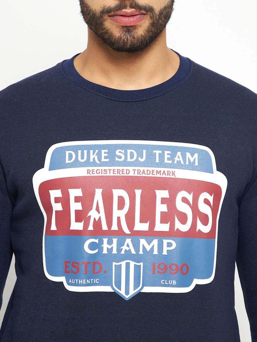 cotton blend chest print sweatshirt - 19131664 -  Standard Image - 4