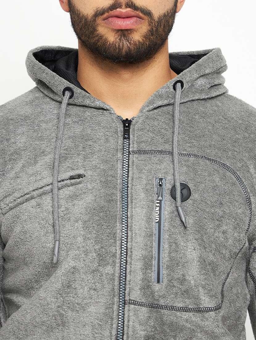 grey cotton blend sweatshirt - 19131668 -  Standard Image - 4