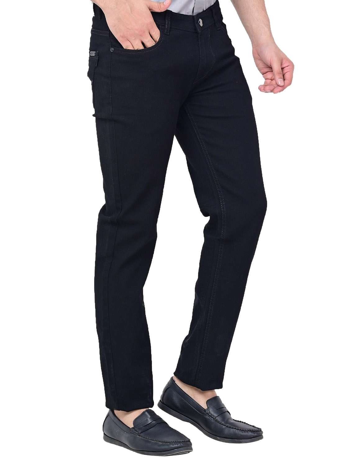 men solid mid rise jeans - 19131773 -  Standard Image - 1