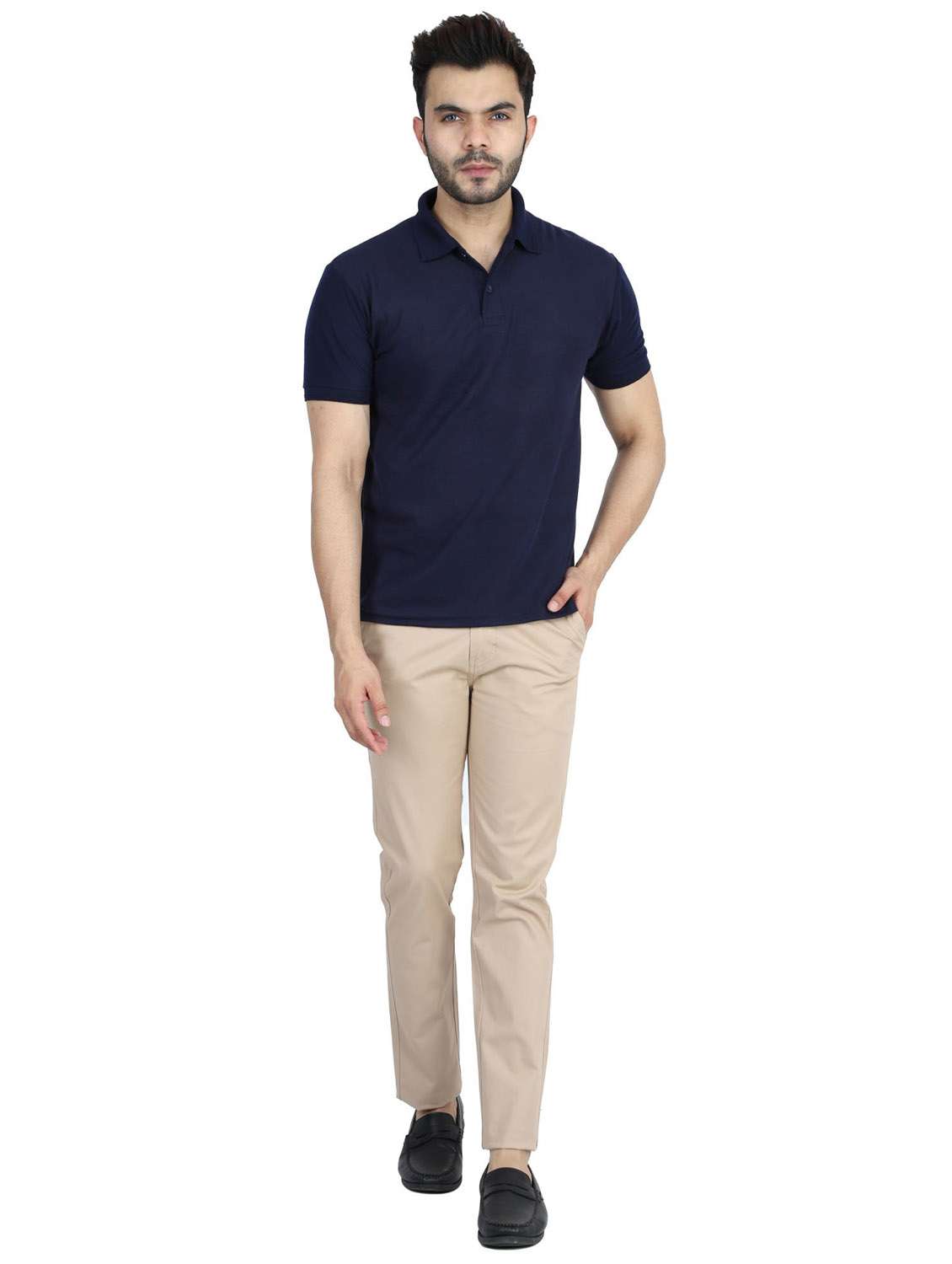 mid rise flat front casual trouser - 19131881 -  Standard Image - 4