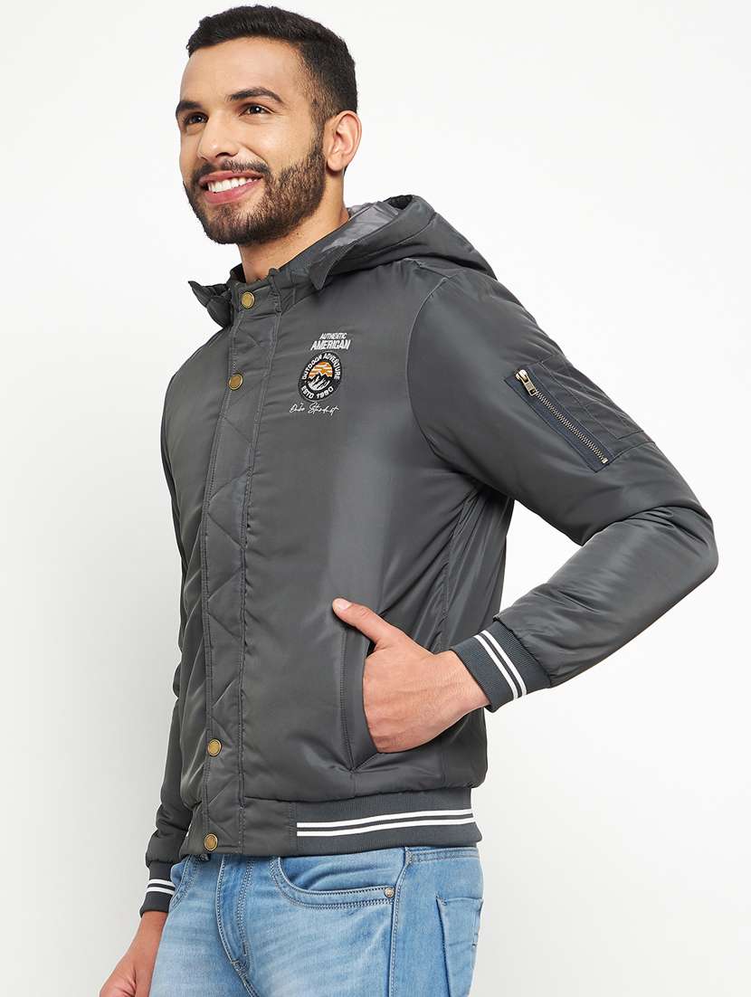 boys stand collar solid  bomber jacket