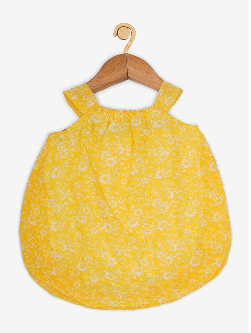 kids girls yellow printed romper - 19132097 -  Standard Image - 1