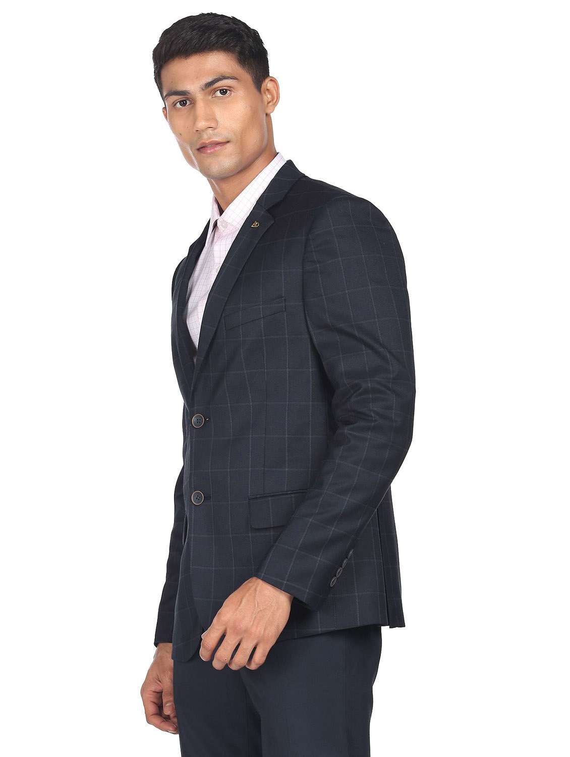 notched lapel single breasted formal blazer - 19132099 -  Standard Image - 1