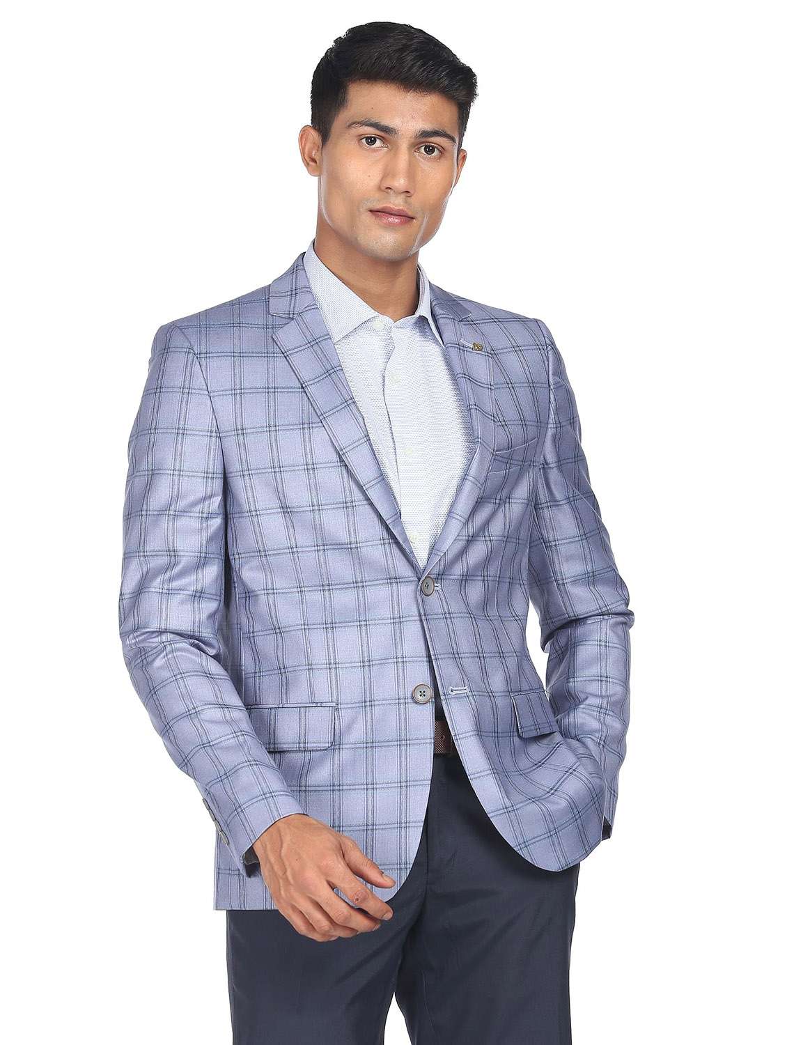 notched lapel single breasted formal blazer - 19132102 -  Standard Image - 1