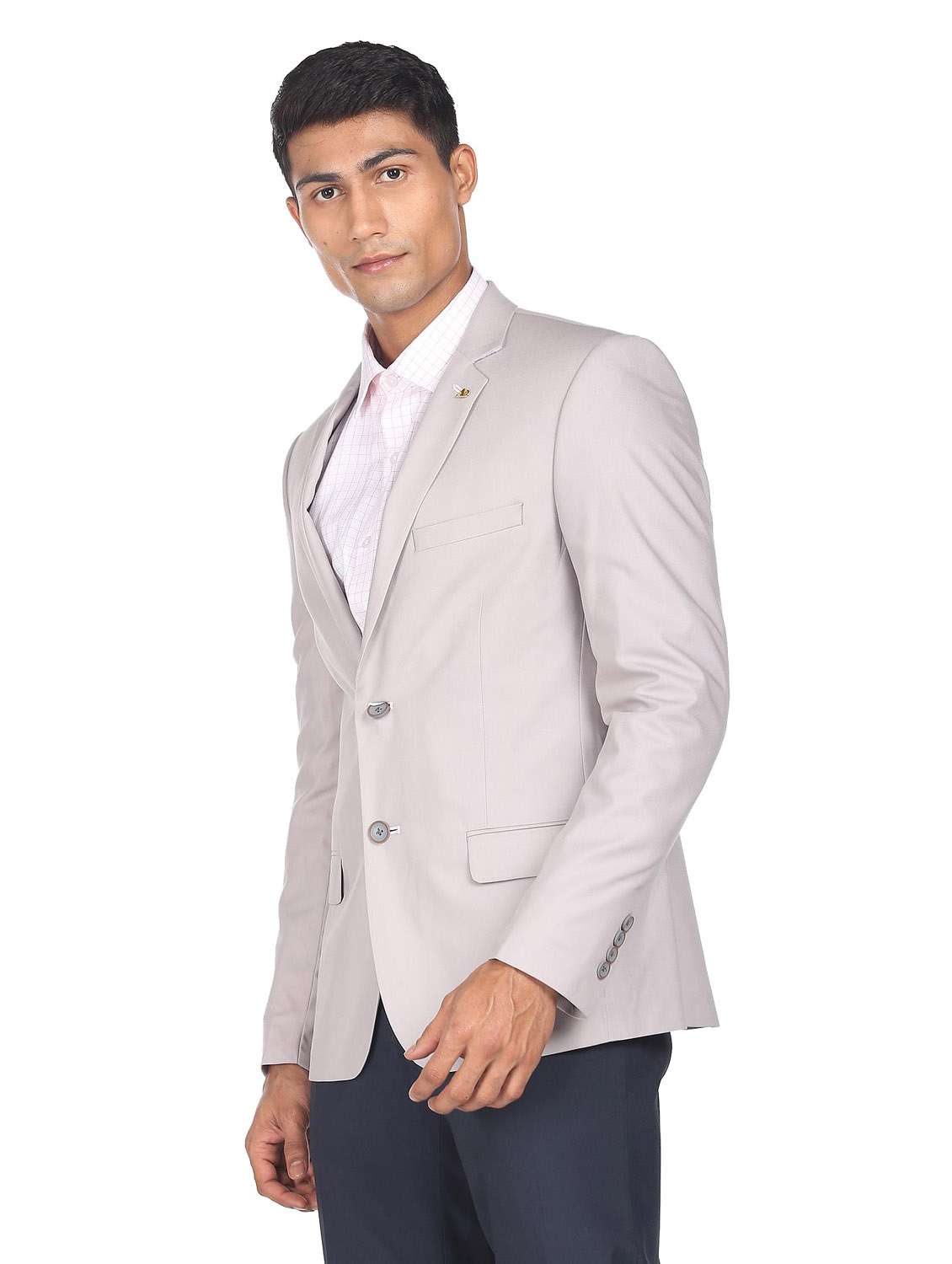 notched lapel single breasted formal blazer - 19132106 -  Standard Image - 1