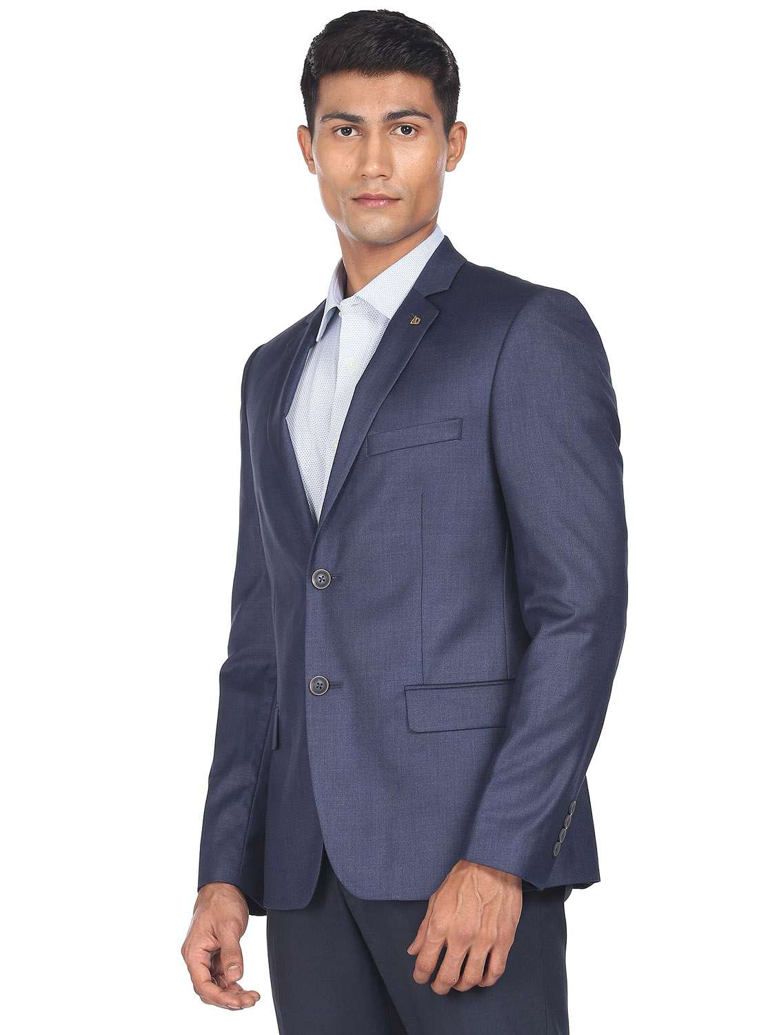 notched lapel single breasted formal blazer - 19132109 - Standard Image - 1